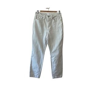 Good American High Waist Straight Leg Jeans Womens Size 6/28‎ Beige Denim